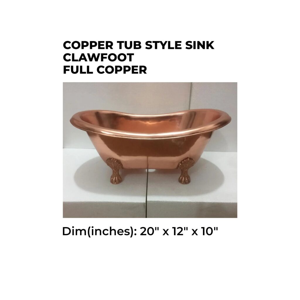 Copper Tub Style Sink Clawfoot Full Copper