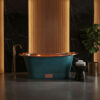 Straight Base Copper Bathtub Polish Copper Inside & Patina Exterior