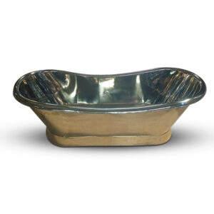 2000mm Slanting Base Brass Bathtub Nickel Interior (No Branding Plaque)