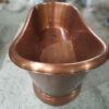 Smooth Single Slipper Pedestal Copper Bathtub
