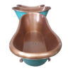 Clawfoot Copper Bathtub Plain Antique Finish Interior & Patina Exterior