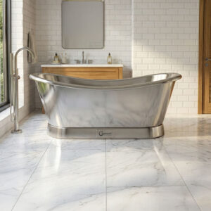 Slanting Base Stainless Steel Bathtub Full Steel Finish
