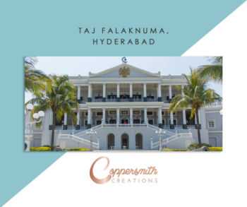Coppersmith Creations sinks install at Taj Falaknuma, Hyderabad